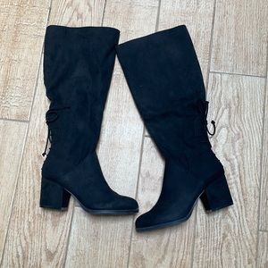 Journee Collection Tall Black Wide Calf Boots.